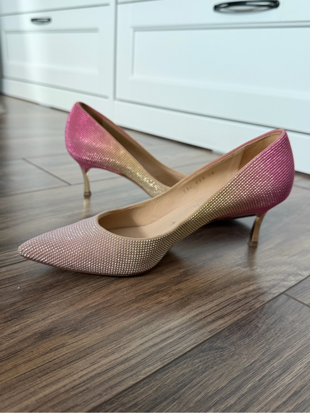 Pink Ombre Casadei Kitten Heels